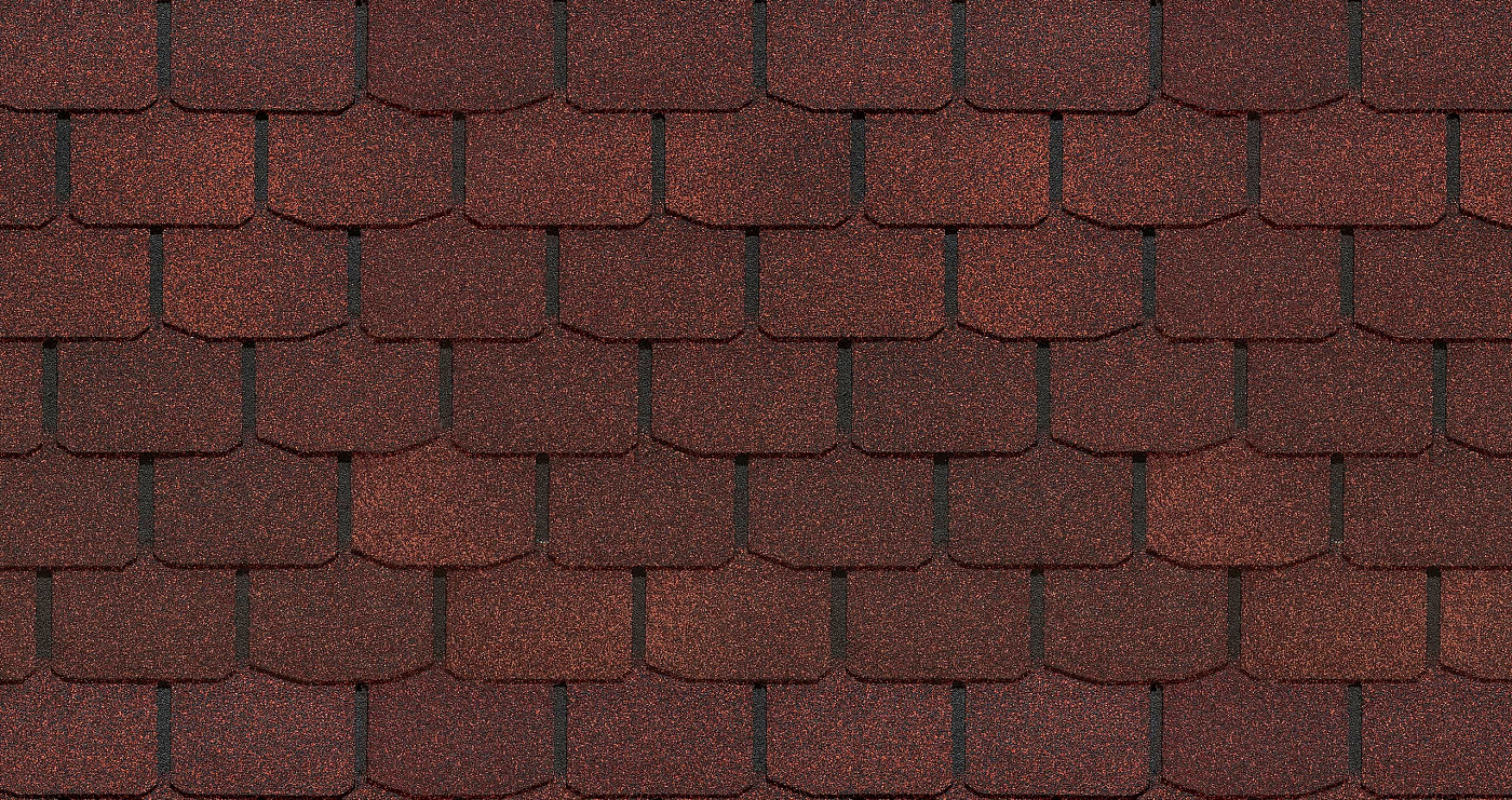 Гибкая черепица Döcke PIE STANDARD/ КРОНА/ Красный изображение, анонсные картинки товара