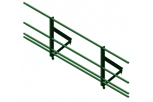 Ограждение кровельное со снегозадержателем Optima 0,65х2м RAL 6002 изображение, анонсные картинки товара