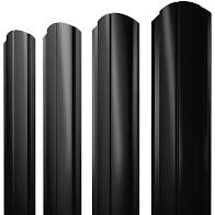 Штакетник Полукруглый Slim фигурный 0,45 Drap RAL 9005 черный изображение, анонсные картинки товара