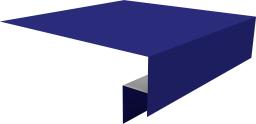 Планка околооконная сложная 200х50х18 (j-фаска) 0,45 PE с пленкой RAL 5002 ультрамариново-синий (2м) изображение, анонсные картинки товара