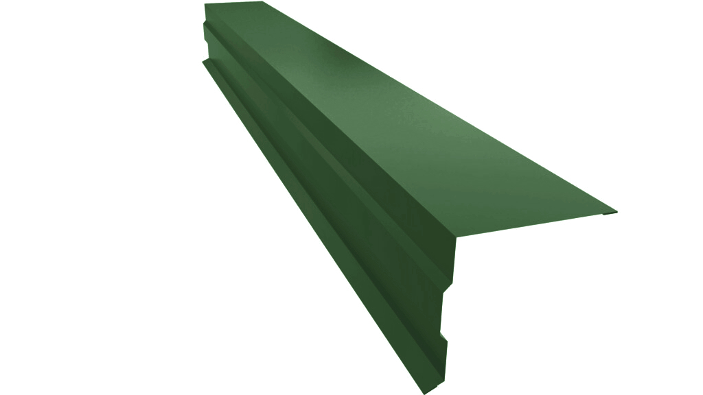 Планка торцевая фигурная 100х85 0,45 PE с пленкой RAL 6002 лиственно-зеленый (3м) изображение, анонсные картинки товара
