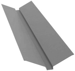 Планка ендовы верхней 115х30х115 0,5 Satin с пленкой RAL 9006 бело-алюминиевый (2м) изображение, анонсные картинки товара