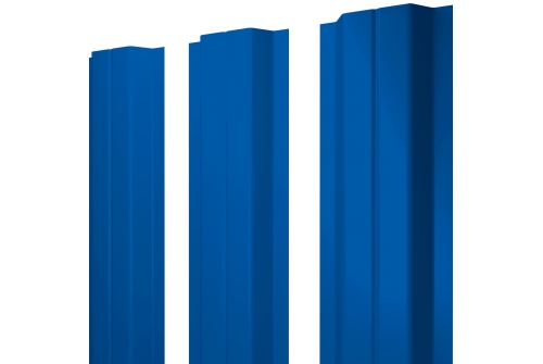 Штакетник П-образный A с прямым резом 0,45 PE RAL 5005 сигнальный синий изображение, анонсные картинки товара