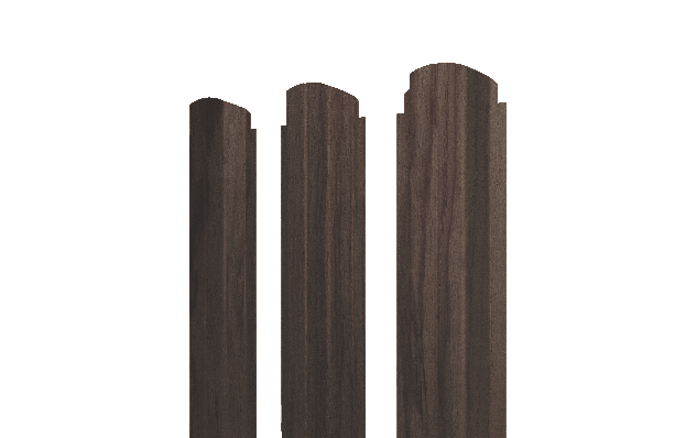 Штакетник П-образный A фигурный 0,45 Print Elite Coffee Wood Blesk TwinColor изображение, анонсные картинки товара