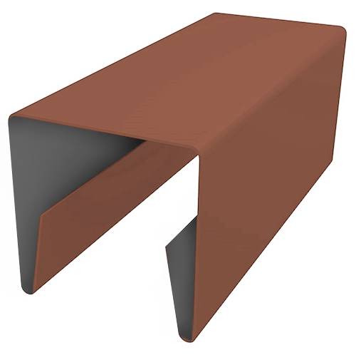 Планка П-образная заборная 20 0,5 Satin Matt RAL 8004 терракота (2м) изображение, анонсные картинки товара