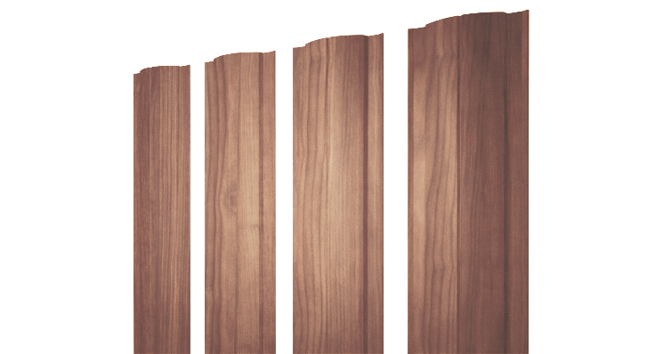 Штакетник Круглый с прямым резом 0,45 Print Elite Honey Wood TwinColor изображение, анонсные картинки товара