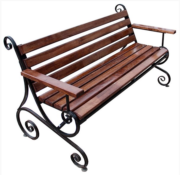 Лавочка садовая Шарм с подлокотником изображение, анонсные картинки товара