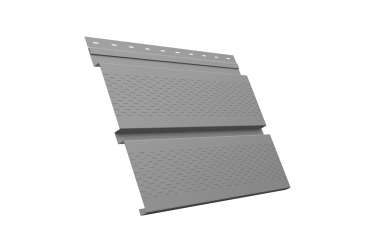 Софит металлический полная перфорация 0,45 Drap с пленкой RAL 7004 сигнальный серый изображение, анонсные картинки товара