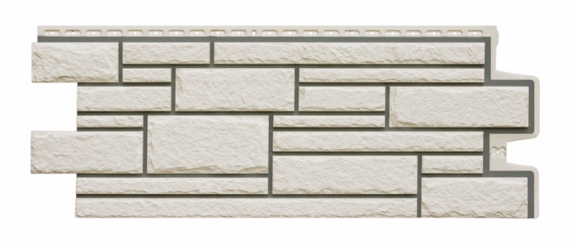 Фасадная панель Grand Line Камелот Design молочный со швом RAL 7006 изображение, анонсные картинки товара