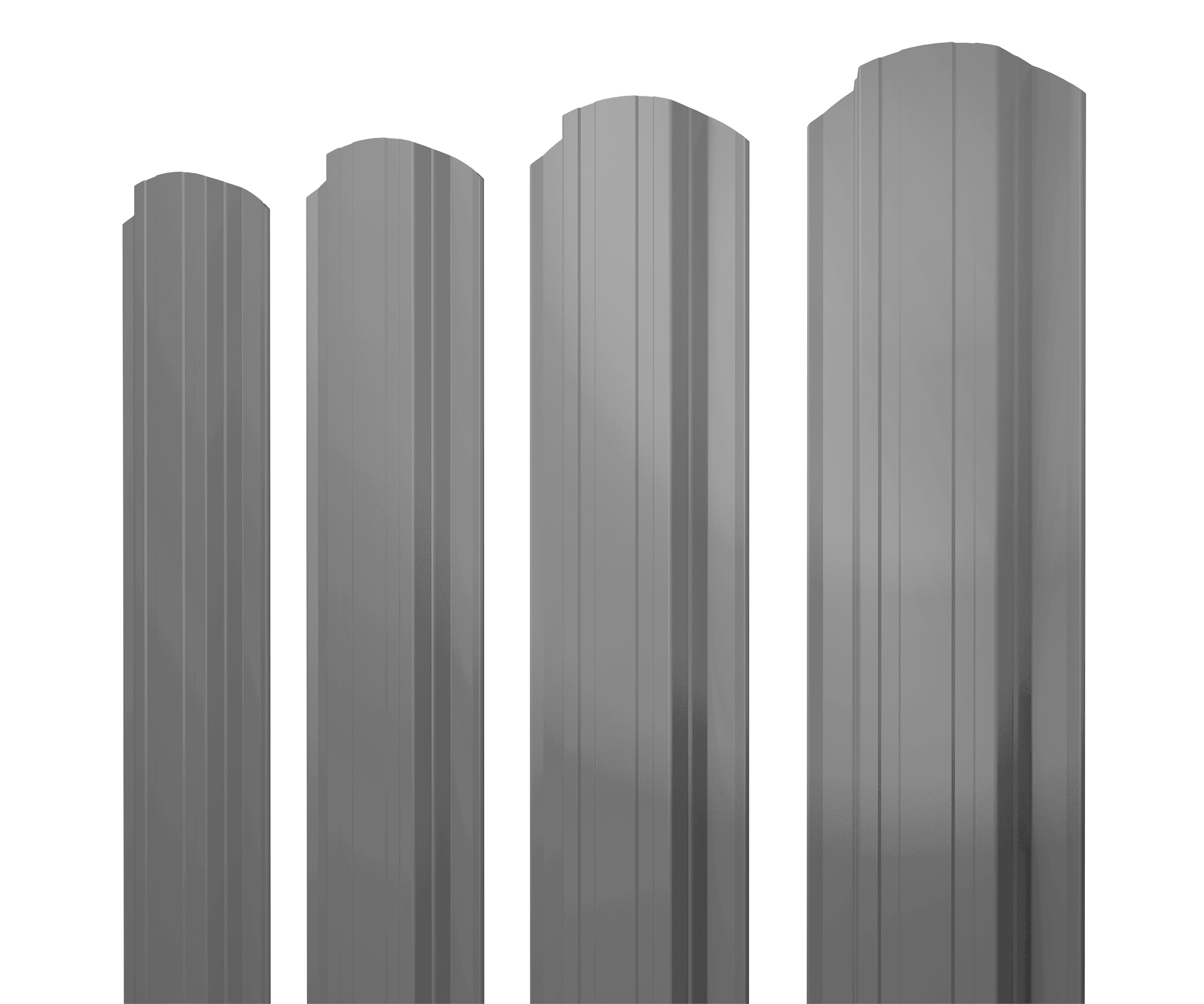 Штакетник Прямоугольный фигурный 0,45 PE RAL 7005 мышино-серый изображение, анонсные картинки товара