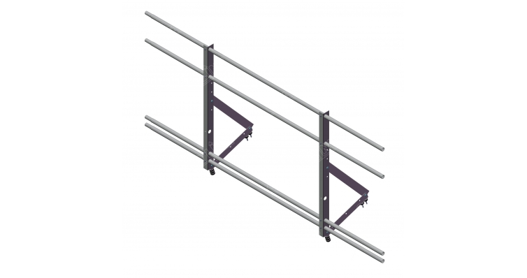 Ограждение кровельное со снегозадерж. Optima 0,9х2м RAL8017 изображение, анонсные картинки товара