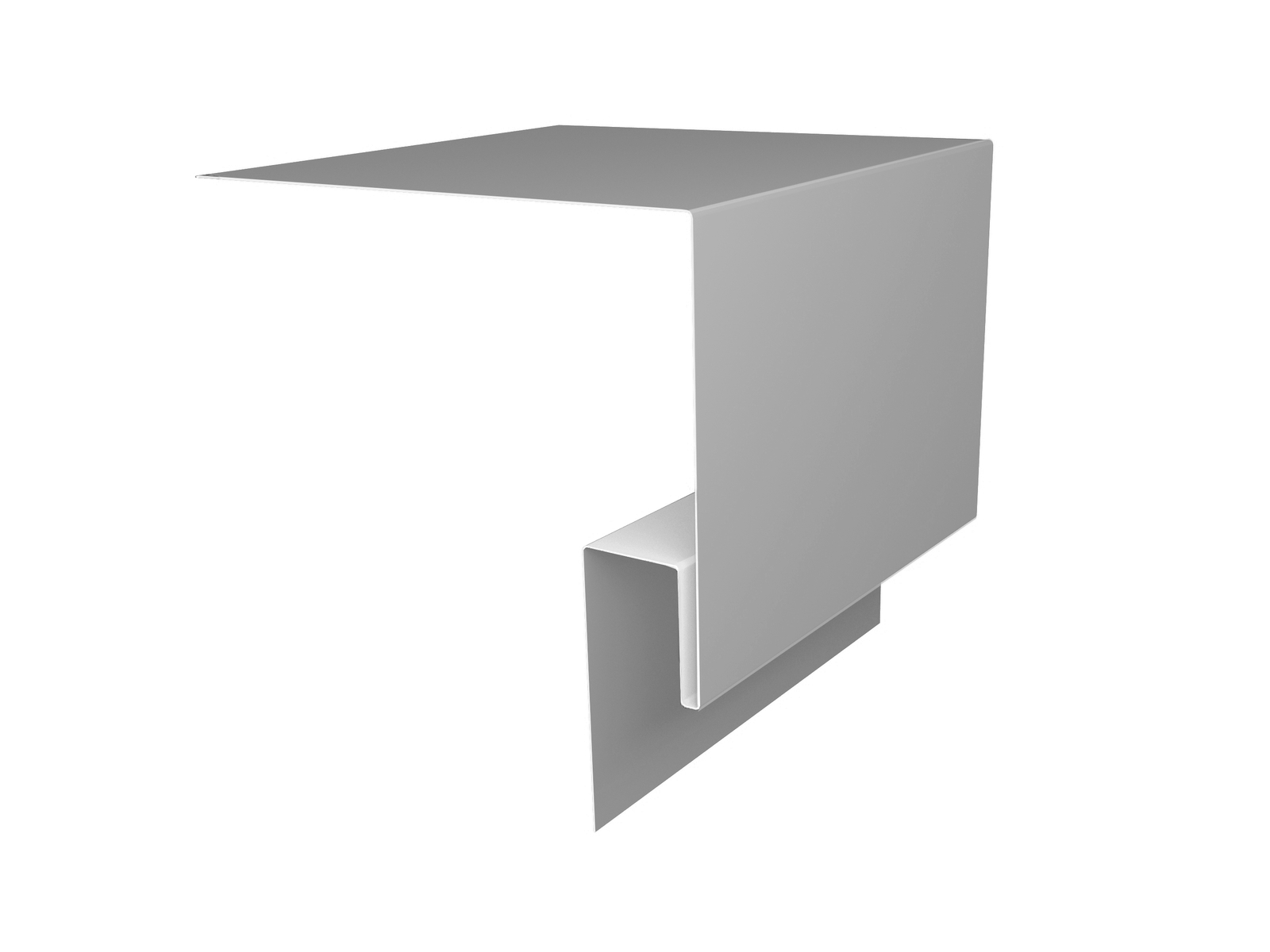 Планка околооконная сложная (Блок-хаус, Экобрус) Grand Line 200х75х25 0,45 PE с пленкой RAL 9006 бело-алюминиевый (3м) изображение, анонсные картинки товара