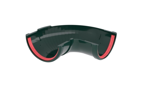 Угол желоба составной 90-150 град.Классика 120 ПВХ Grand Line зелёный (RAL 6 изображение, анонсные картинки товара