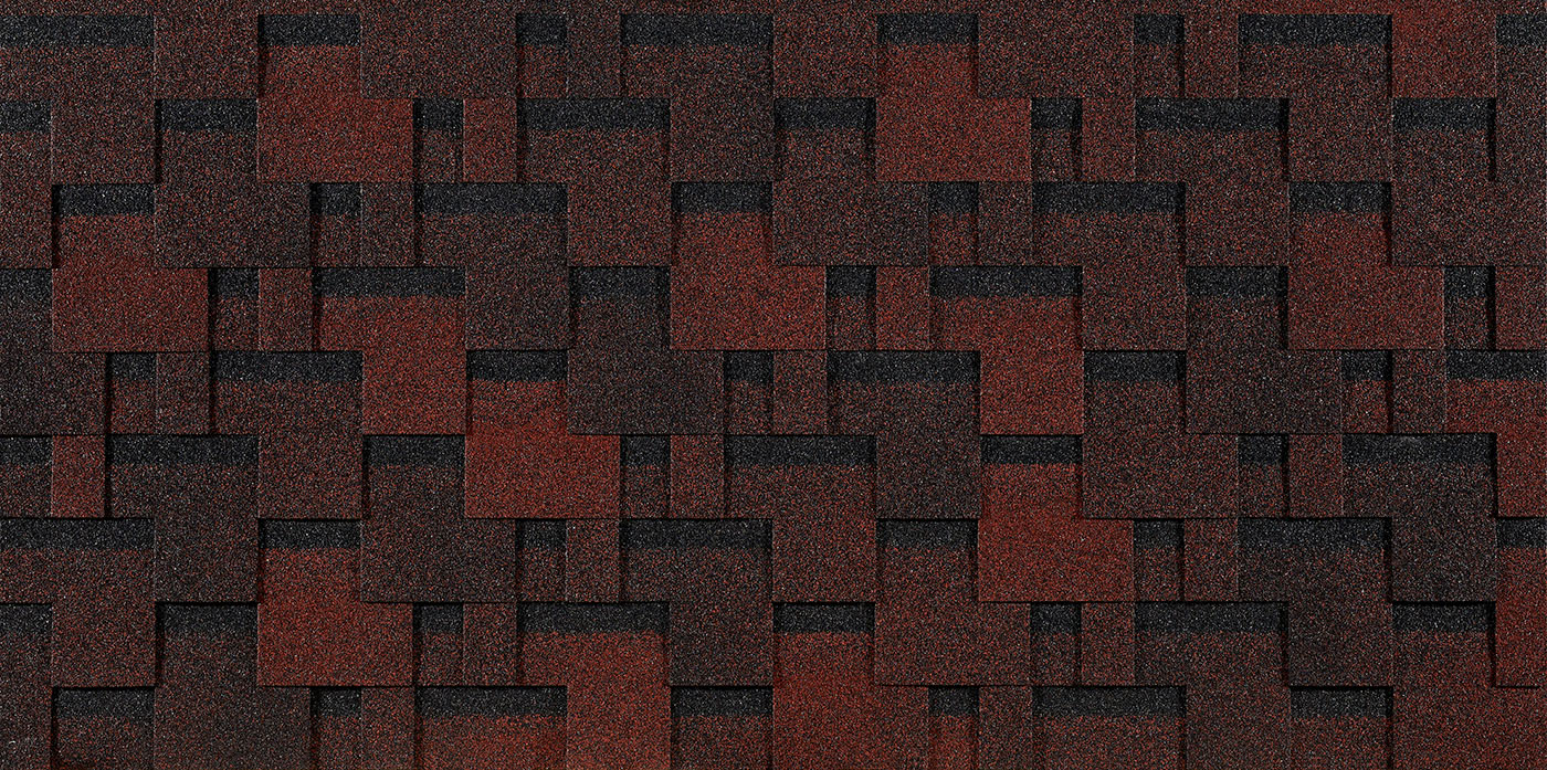 Гибкая черепица Döcke PIE EURASIA/ ЛАБИРИНТ/ Красный изображение, анонсные картинки товара