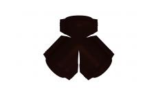 Тройник Y конька полукруглого Drap с пленкой RR 32 темно-коричневый изображение, анонсные картинки товара