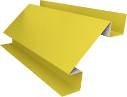Планка угла внутреннего сложного БХ new 0,45 PE с пленкой RAL 1018 цинково-желтый (3м) изображение, анонсные картинки товара
