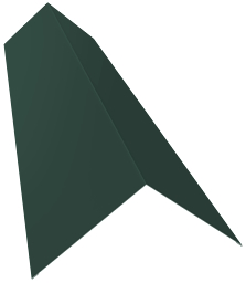 СКЛАД Планка конька плоского 145х145 0,4 PE с пленкой RAL 6005 зеленый мох (2м) изображение, анонсные картинки товара