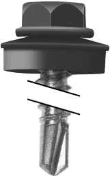 Саморез кровельный Daxmer 4,8х70 RAL 8022 (100) сверло №1 изображение, анонсные картинки товара