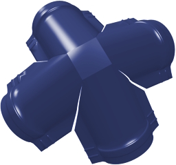 Четверник конька полукруглого РЕ с пленкой RAL 5002 изображение, анонсные картинки товара