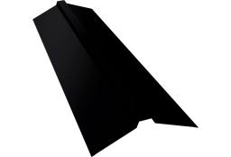 Планка конька прямоугольного 115х30х115 0,45 Drap RAL 9005 черный (2м) изображение, анонсные картинки товара