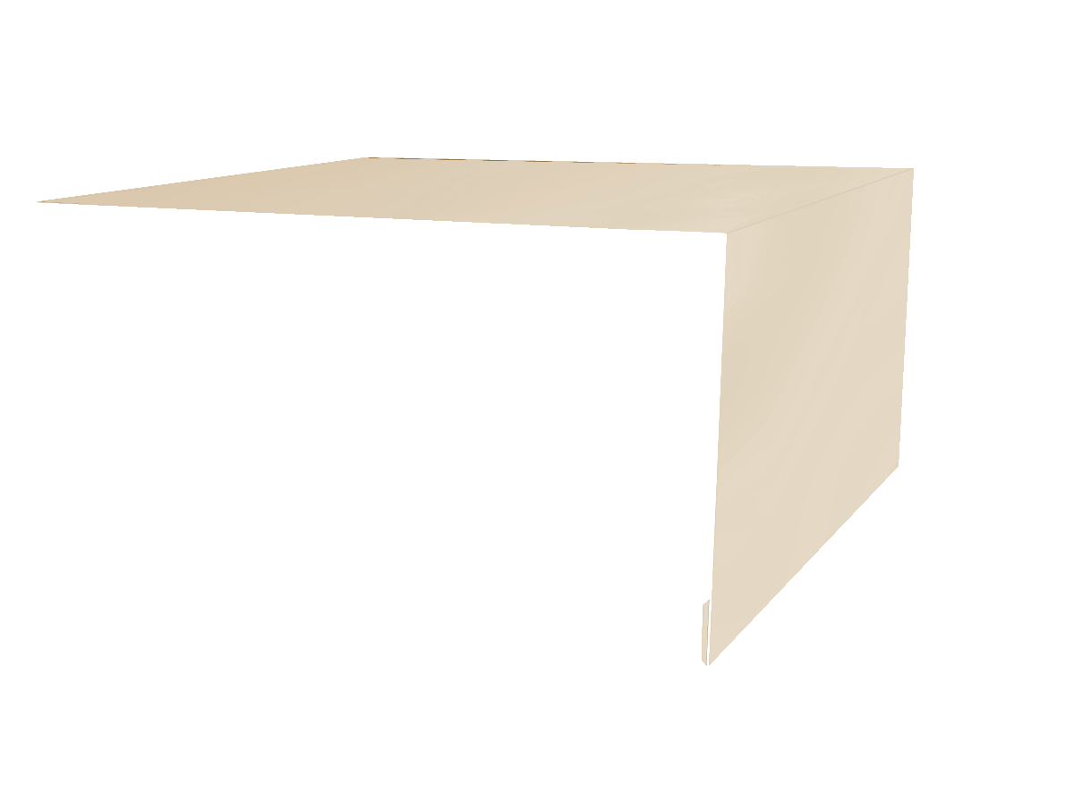 Планка околооконная простая 200х75 0,5 Satin с пленкой RAL 1015 светлая слоновая кость (3м) изображение, анонсные картинки товара