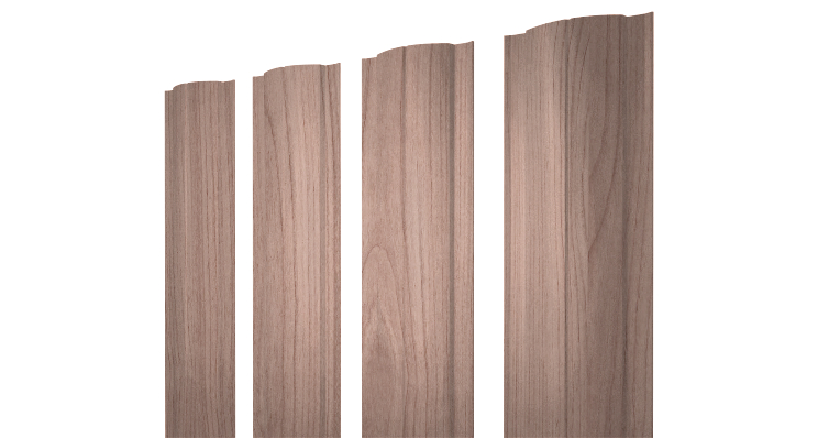 Штакетник Круглый с прямым резом 0,45 Print Elite White Wood TwinColor изображение, анонсные картинки товара