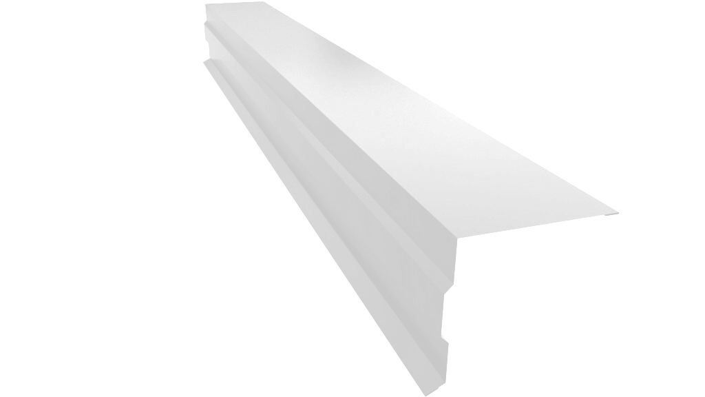 Планка торцевая фигурная 100х85 0,5 Satin с пленкой RAL 9003 сигнальный белый (3м) изображение, анонсные картинки товара