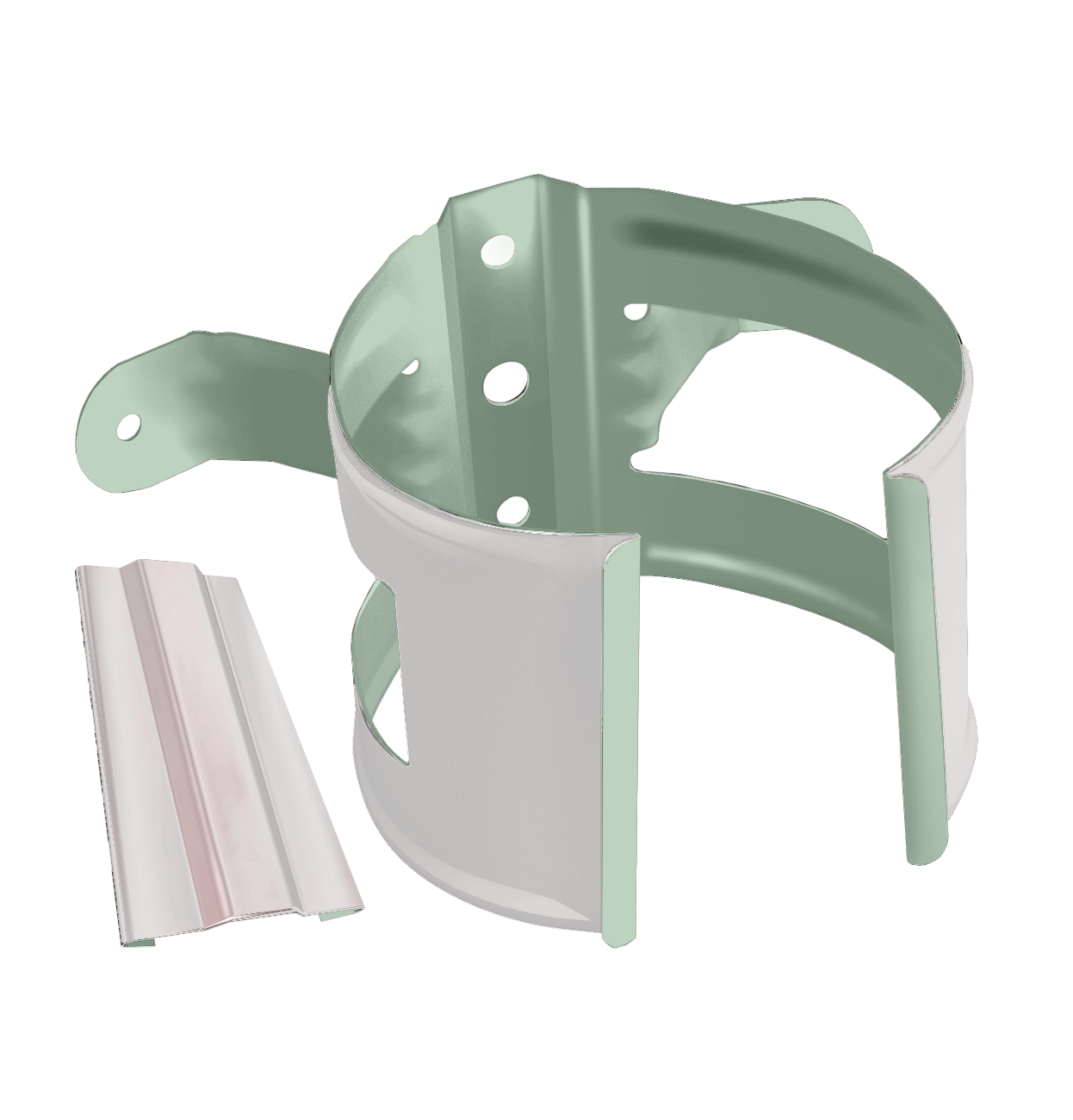 Кронштейн трубы на дерево Optima 100мм RAL 9003 изображение, анонсные картинки товара