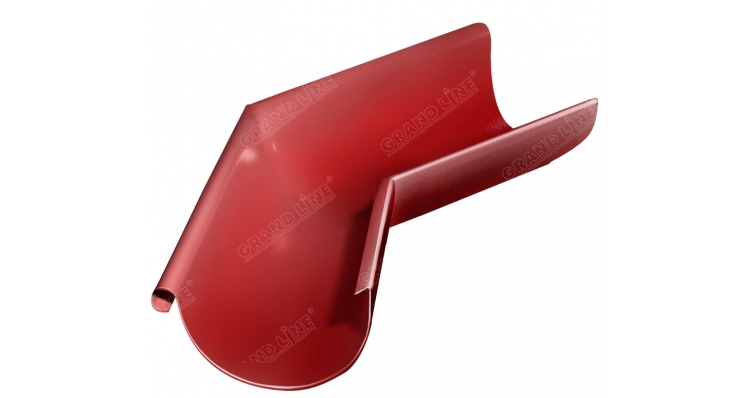 Угол желоба внешний Grand Line 135 гр 125 мм RAL 3011 коричнево-красный изображение, анонсные картинки товара