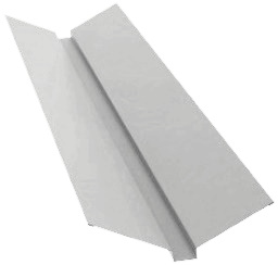 Планка ендовы верхней 115х30х115 0,4 PE с пленкой RAL 9003 сигнальный белый (2м) изображение, анонсные картинки товара