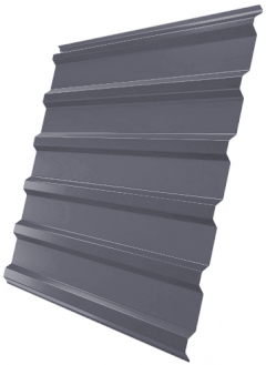 Профнастил С20R 0,5 PE RAL 7024 мокрый асфальт (2,0м) изображение, анонсные картинки товара