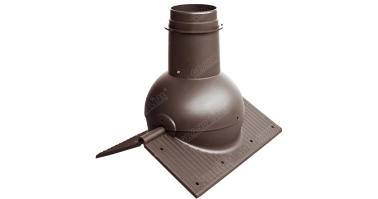 Коньковый элемент Krovent Pipe-Cone коричневый изображение, анонсные картинки товара