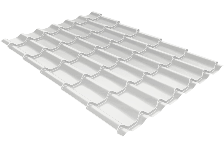 Профиль волновой ''Модерн'' (''Modern'') 0,5 PE RAL 9003 сигнальный белый изображение, анонсные картинки товара