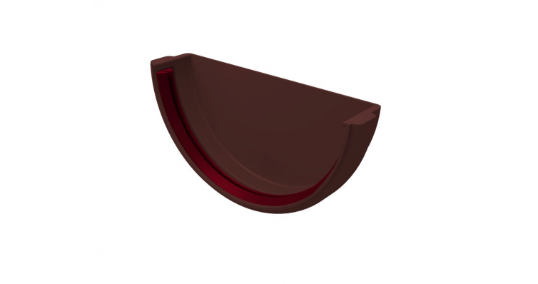 Заглушка желоба Классика 120 ПВХ Grand Line шоколадная (RAL 8017) изображение, анонсные картинки товара