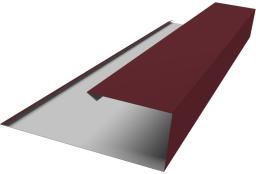 Планка торцевая страховочная 0,4 PE с пленкой RAL 3005 красное вино (3м) изображение, анонсные картинки товара