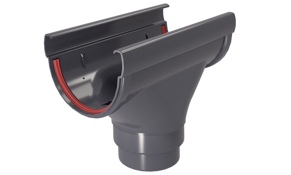 Воронка Дизайн 135 ПВХ Grand Line графит (RAL 7024) изображение, анонсные картинки товара