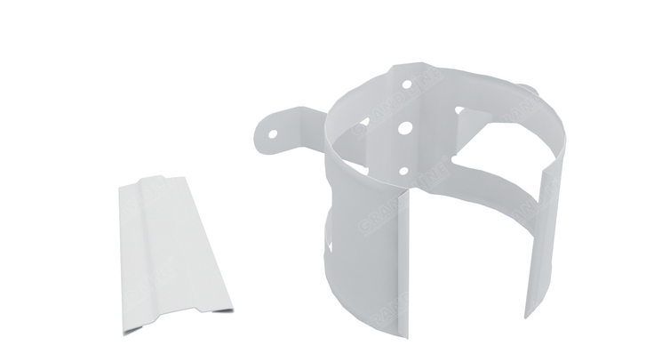 Кронштейн трубы на дерево 100мм RAL 9003 сигнальный белый изображение, анонсные картинки товара