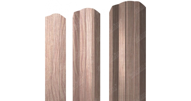 Штакетник М-образный А фигурный 0,45 Print Elite White Wood TwinColor изображение, анонсные картинки товара