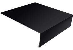 Планка околооконная простая 200х50 0,5 Velur X RAL 9005 черный (3м) изображение, анонсные картинки товара