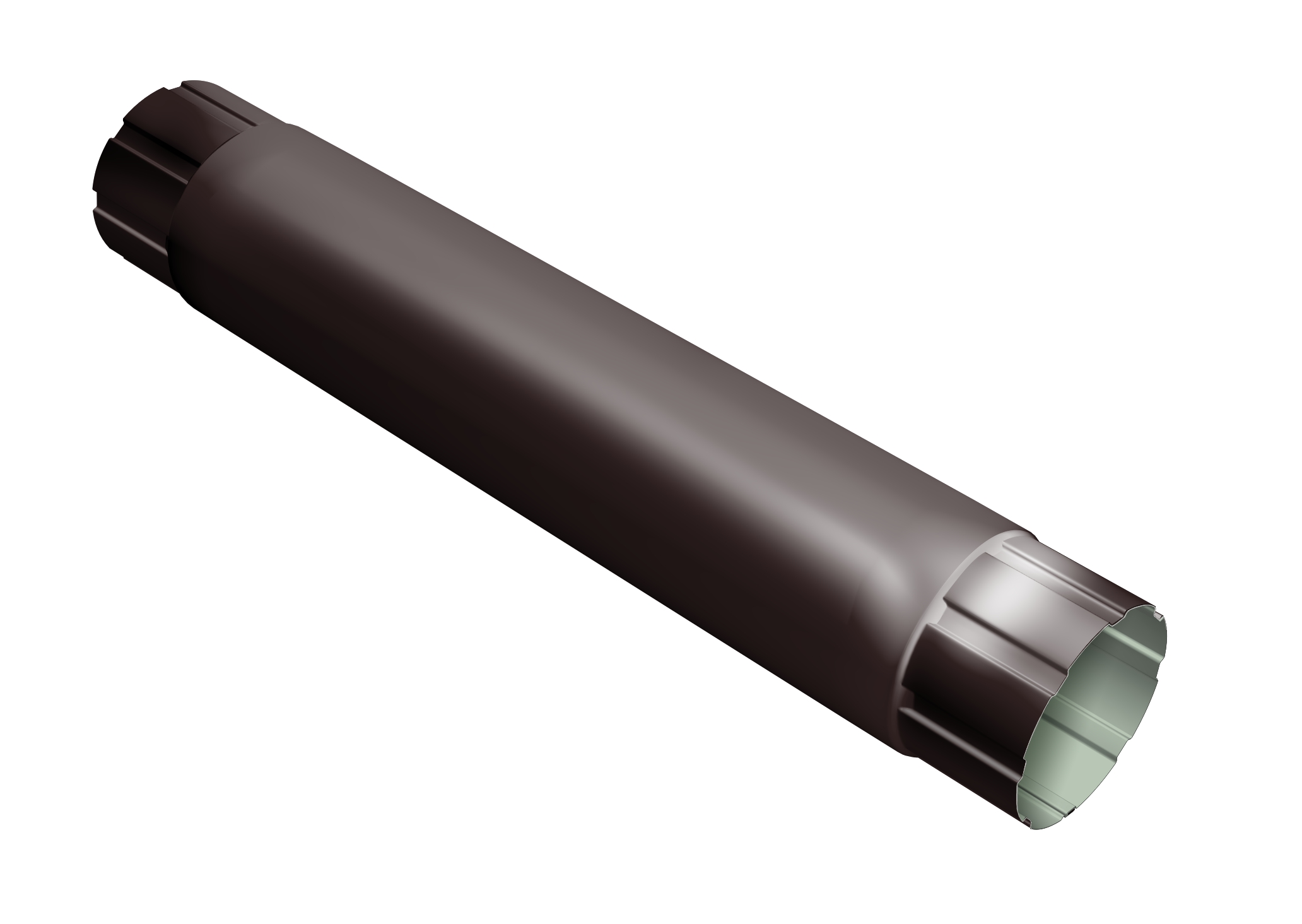 Труба круглая соединительная Optima 100мм 1м RAL 8017 изображение, анонсные картинки товара