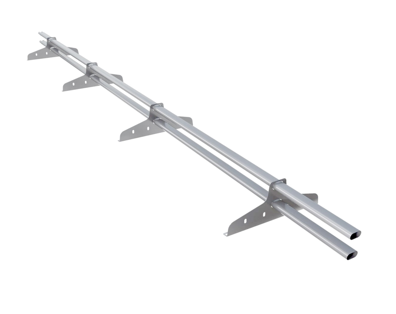 Снегозадержатель Стандарт Т4 d 40х20 RAL 9006 (3м) изображение, анонсные картинки товара