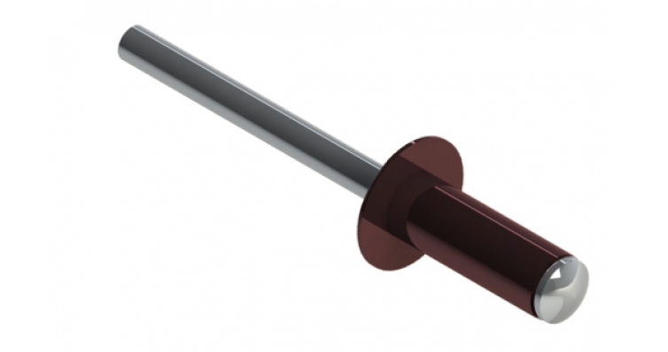 Заклепка вытяжная 3,2х8 RAL 8017 (ал/ст) изображение, анонсные картинки товара