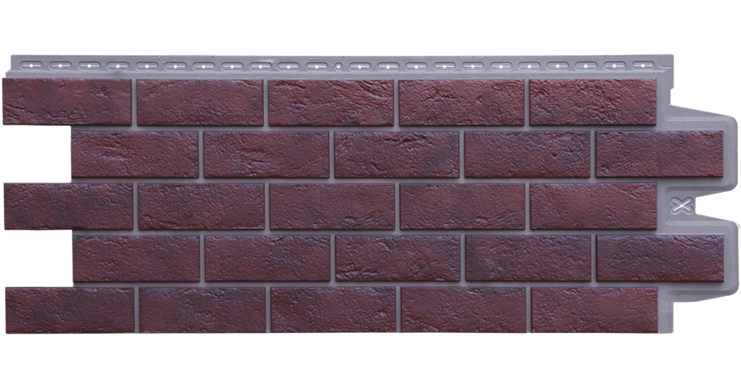 Фасадная панель Grand Line Состаренный кирпич Design Plus кофе с темно-бежевым швом изображение, анонсные картинки товара