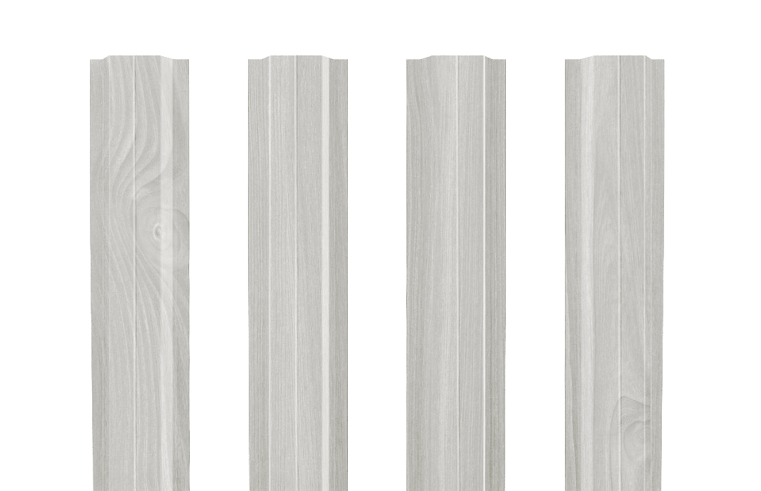 Штакетник П-образный A с прямым резом 0,45 Print Elite Snow Wood TwinColor изображение, анонсные картинки товара