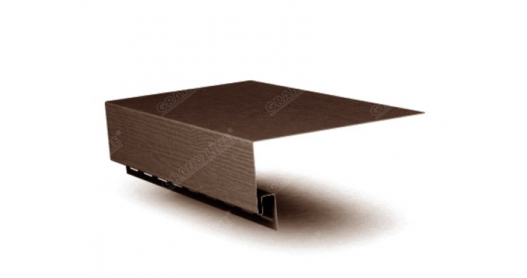 Планка приоконная широкая 7/8'' Grand Line ЯФАСАД Premium Acryl темный дуб (3,0м) изображение, анонсные картинки товара