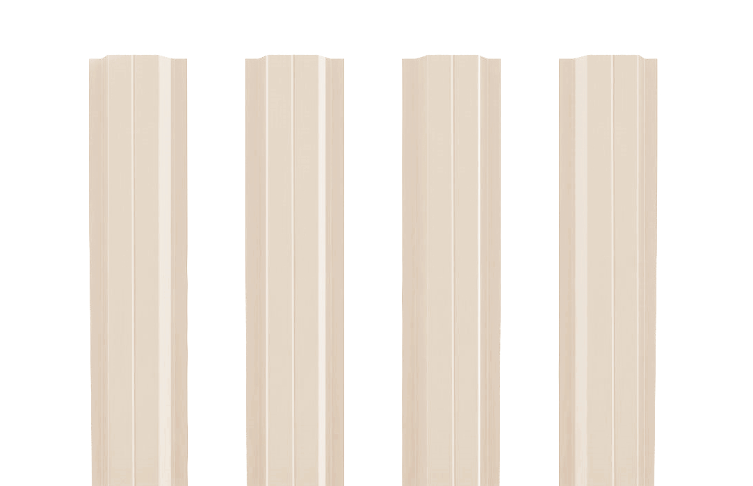 Штакетник П-образный В с прямым резом 0,45 PE RAL 1015 светлая слоновая кость изображение, анонсные картинки товара