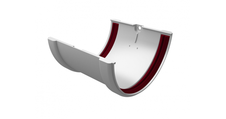 Соединитель желобов Классика 120 ПВХ Grand Line белый (RAL 9003) изображение, анонсные картинки товара