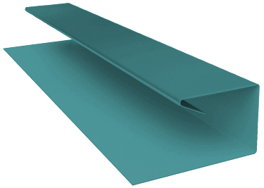 Планка П-образная БХ new 0,45 PE с пленкой RAL 5021 водная синь (3м) изображение, анонсные картинки товара