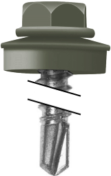 Саморез кровельный Daxmer 4,8х70 RAL 6003 (100) сверло №1 изображение, анонсные картинки товара