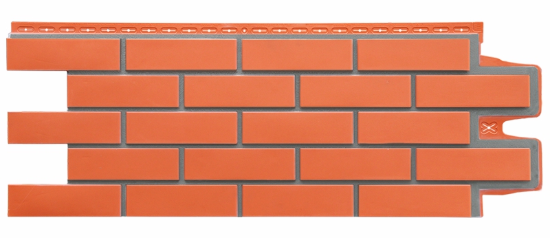 Фасадная панель Grand Line Клинкерный кирпич Design терракотовый со швом RAL 7006 изображение, анонсные картинки товара